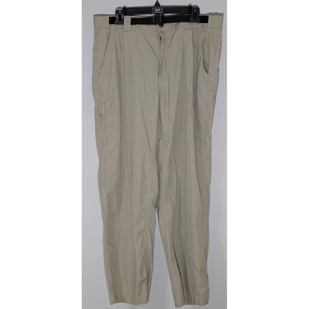 Chaps Ripstop Outdoor Hiking Pants Cotton Lightweight 36 x 30 Khaki
